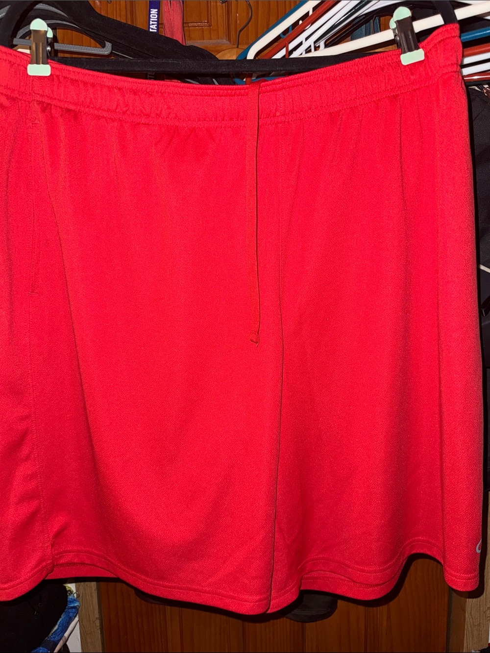 Champion Red Men’s Athletic Shorts with Elastic Waist